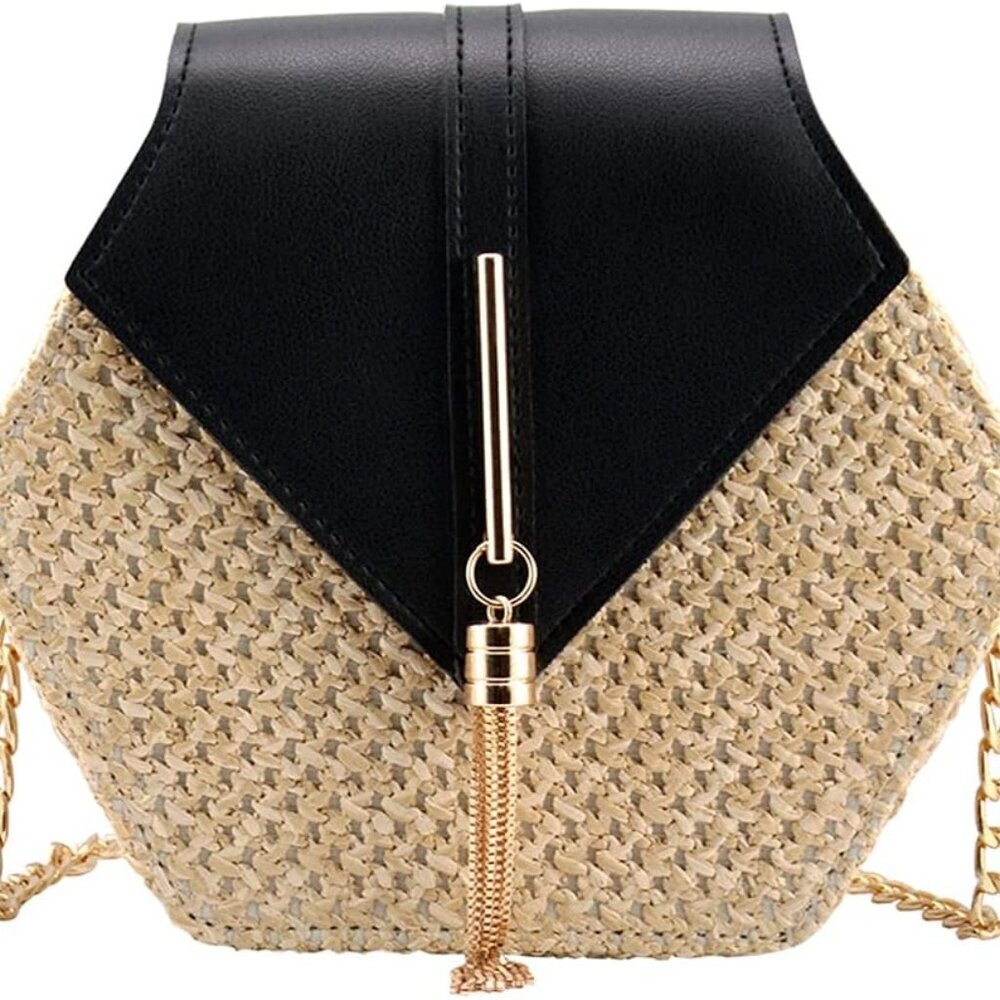 Women's Crossbody Bag Cute Straw Shoulder Bag